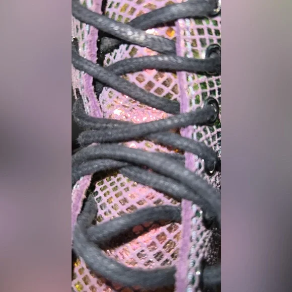 Dr. Marten Pascal Boots Violet Mirror Iridescent Rainbow Mermaid Suede Leather - Picture 11 of 16